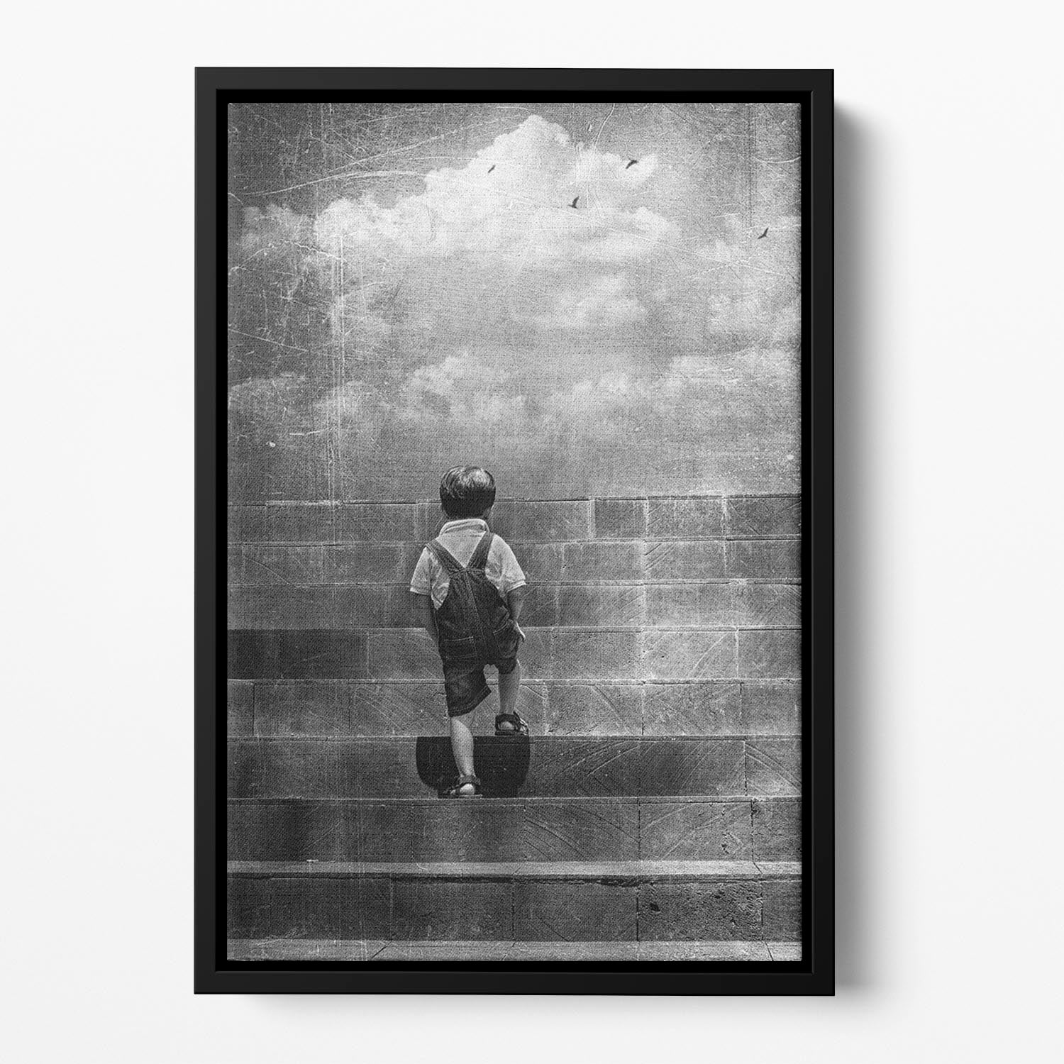 Life is just a lonely highway Floating Framed Canvas - 1x - 2