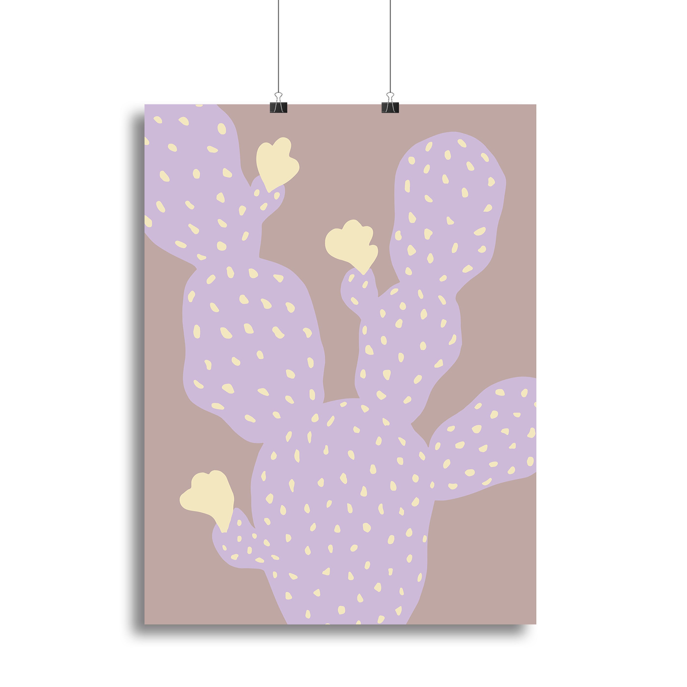 Lilac Cactus Canvas Print or Poster - 1x - 2