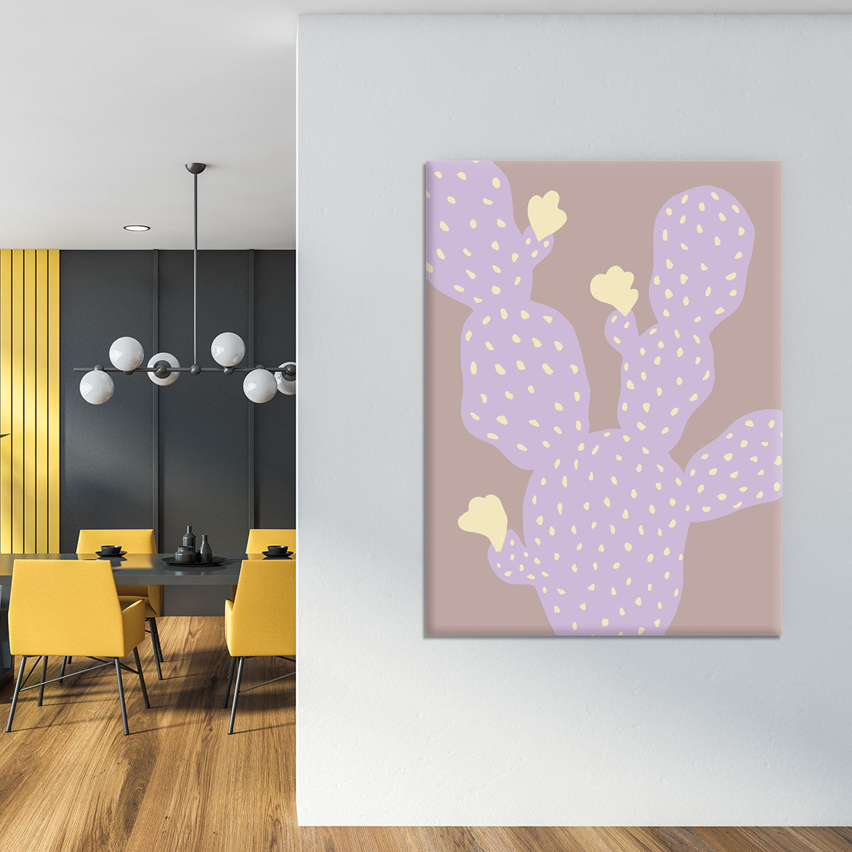 Lilac Cactus Canvas Print or Poster - 1x - 4