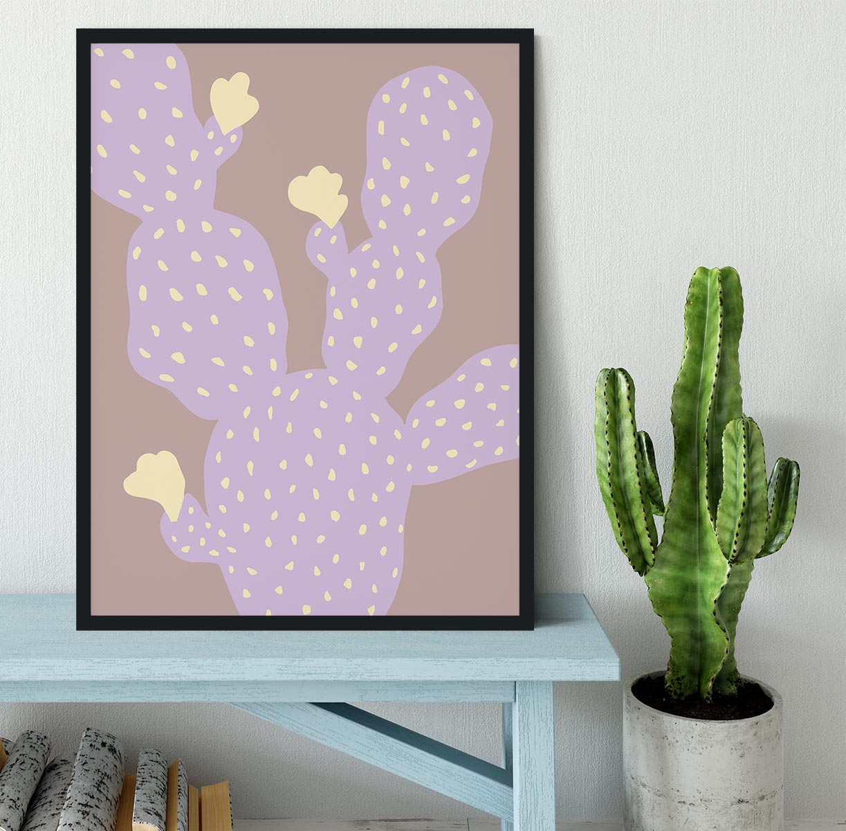 Lilac Cactus Framed Print - 1x - 2