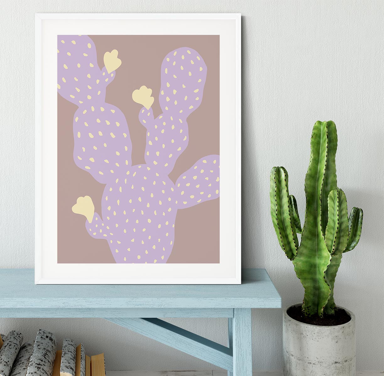 Lilac Cactus Framed Print - 1x - 5