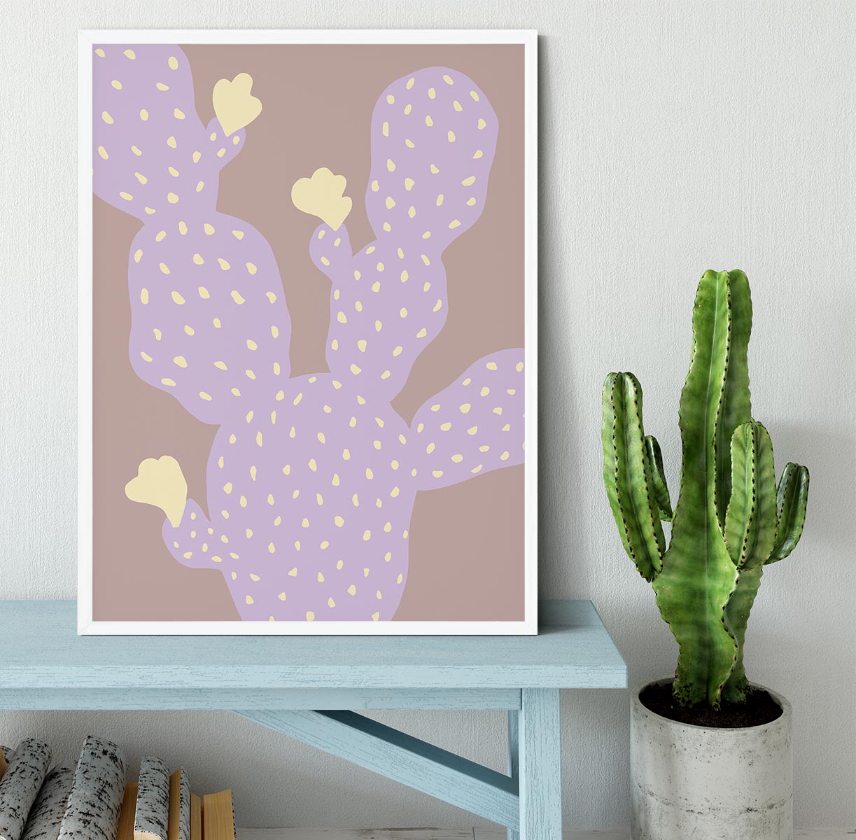 Lilac Cactus Framed Print - 1x -6