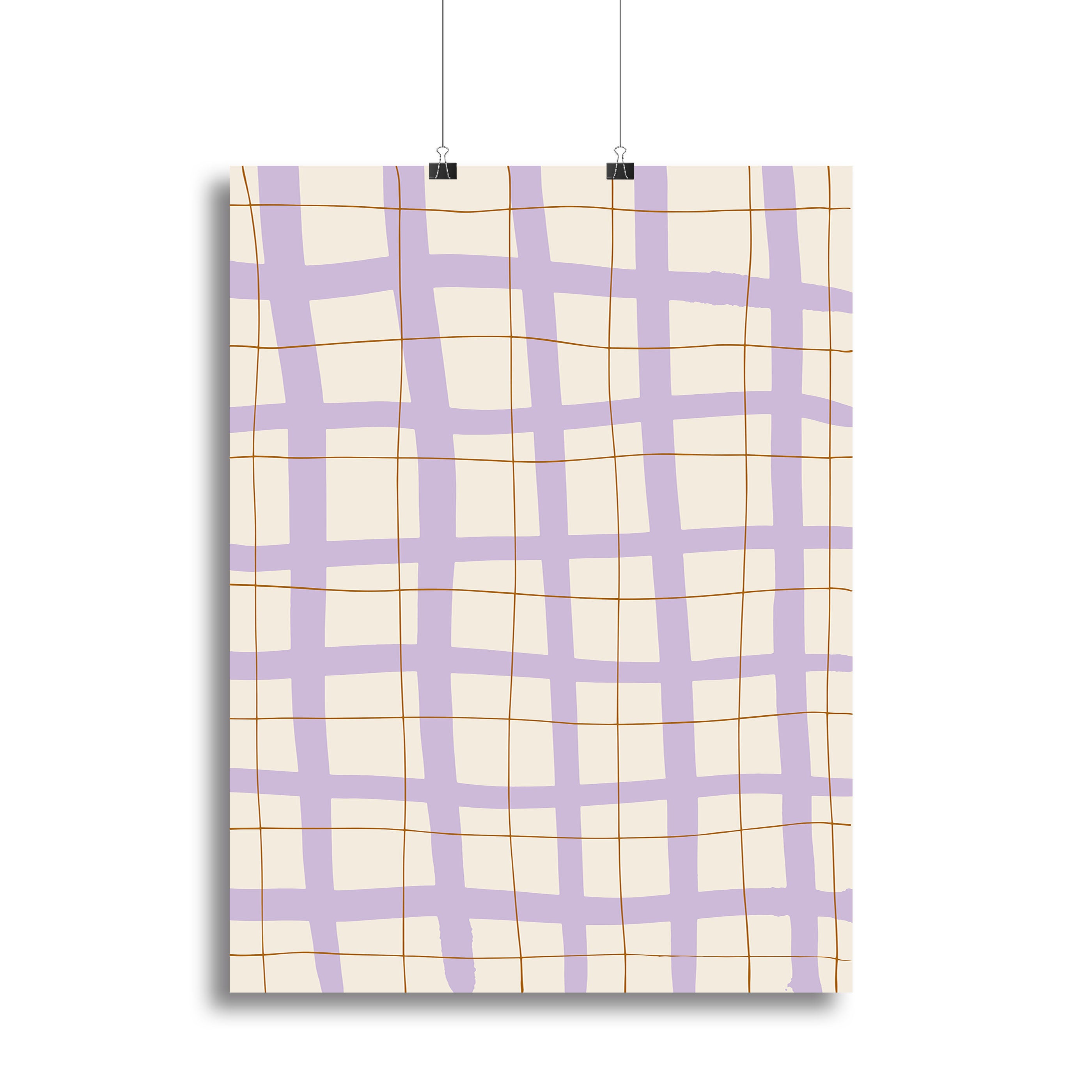 Lilac Grid Canvas Print or Poster - 1x - 2