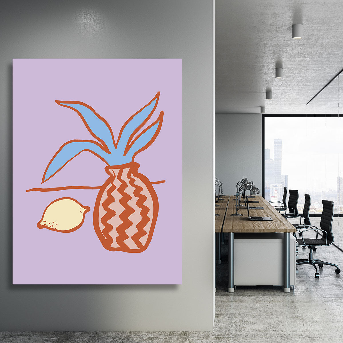 Lilac Lemon Canvas Print or Poster - 1x - 3