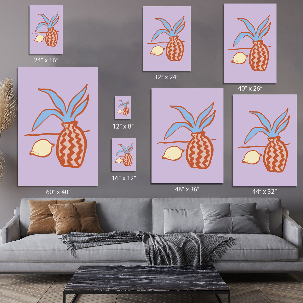 Lilac Lemon Canvas Print or Poster - 1x - 7