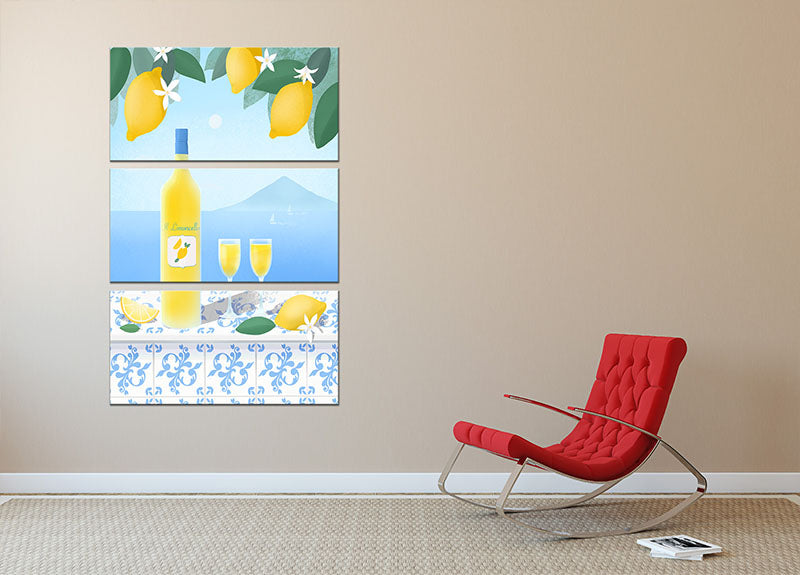 Limoncello 3 Split Panel Canvas Print - Canvas Art Rocks - 2