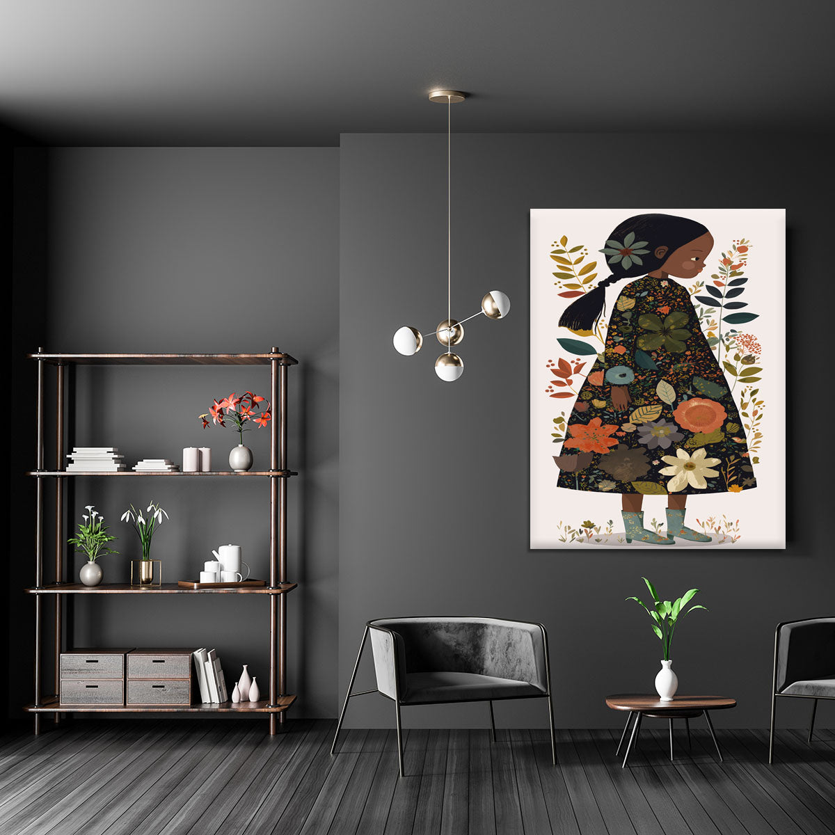 Little Flower Girl Canvas Print or Poster - 1x - 5