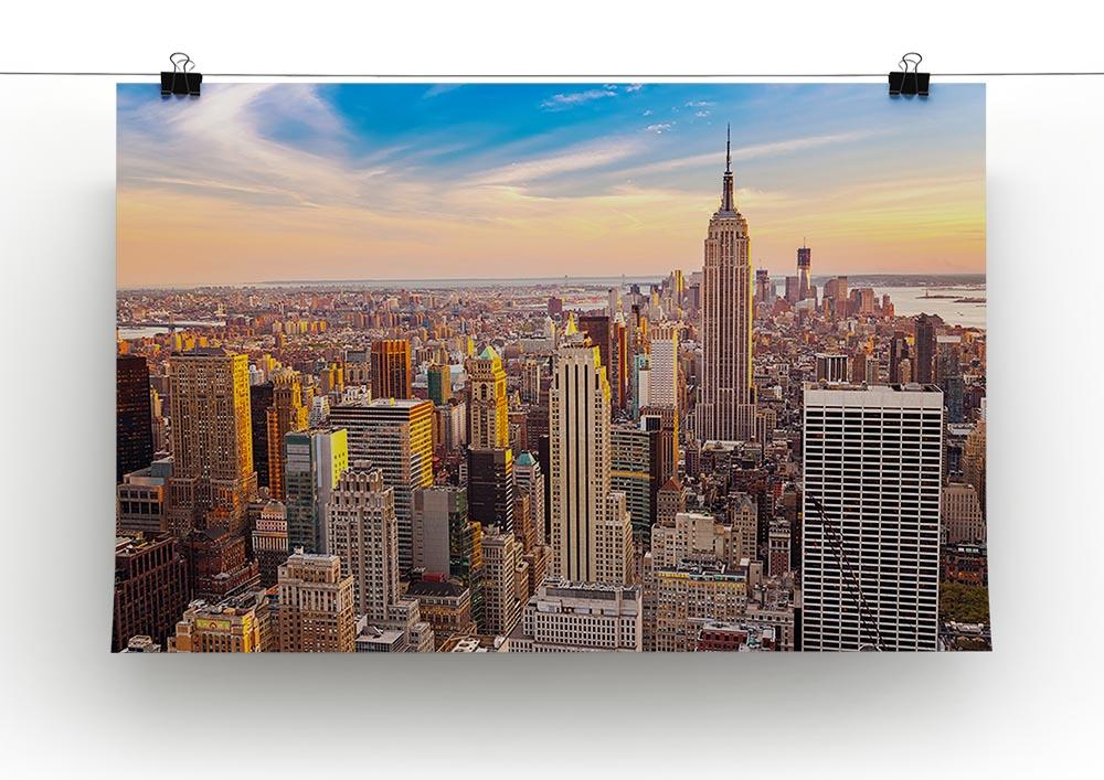 Manhattan at sunset Poster - Unframed
