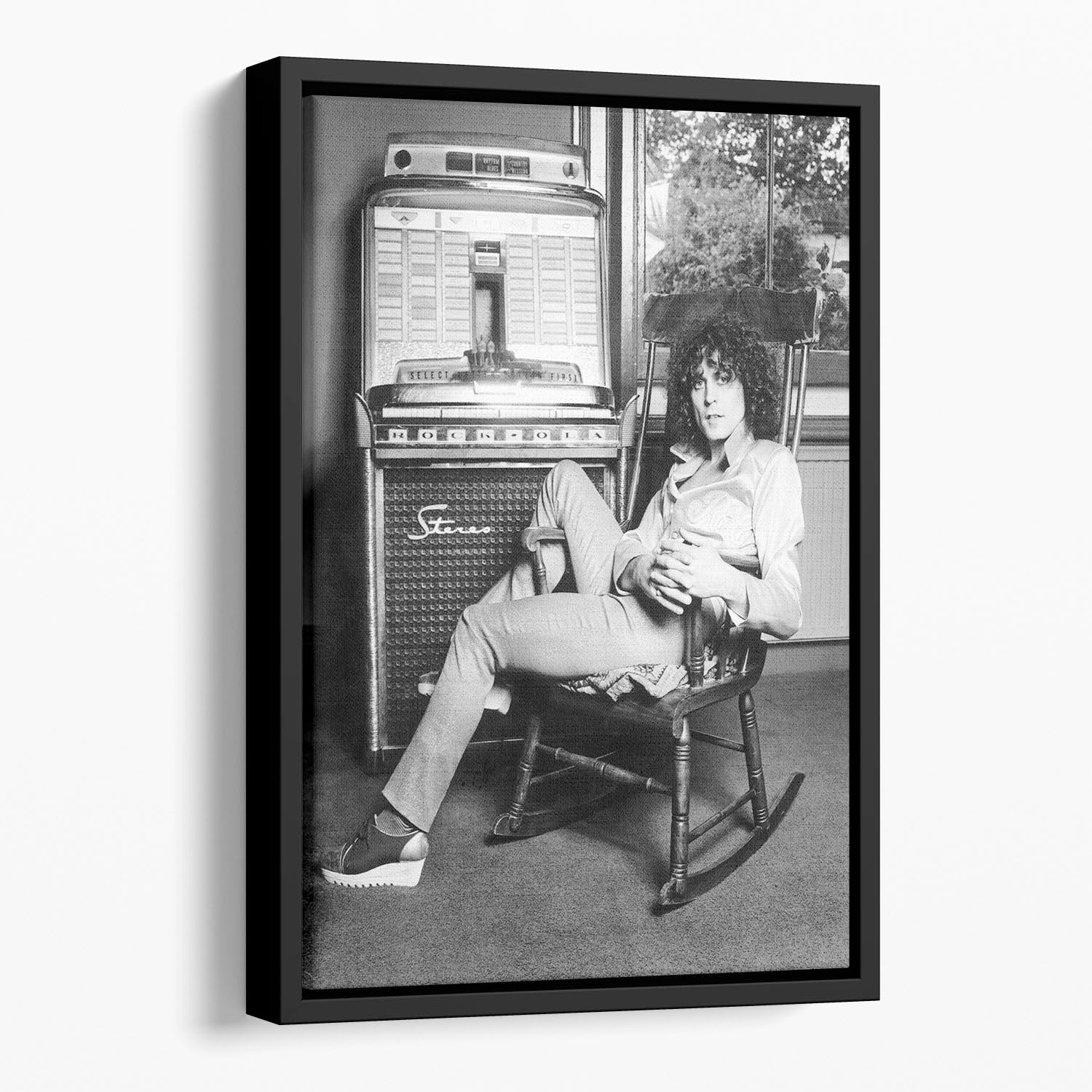 Marc Bolan Floating Framed Canvas - Canvas Art Rocks - 1