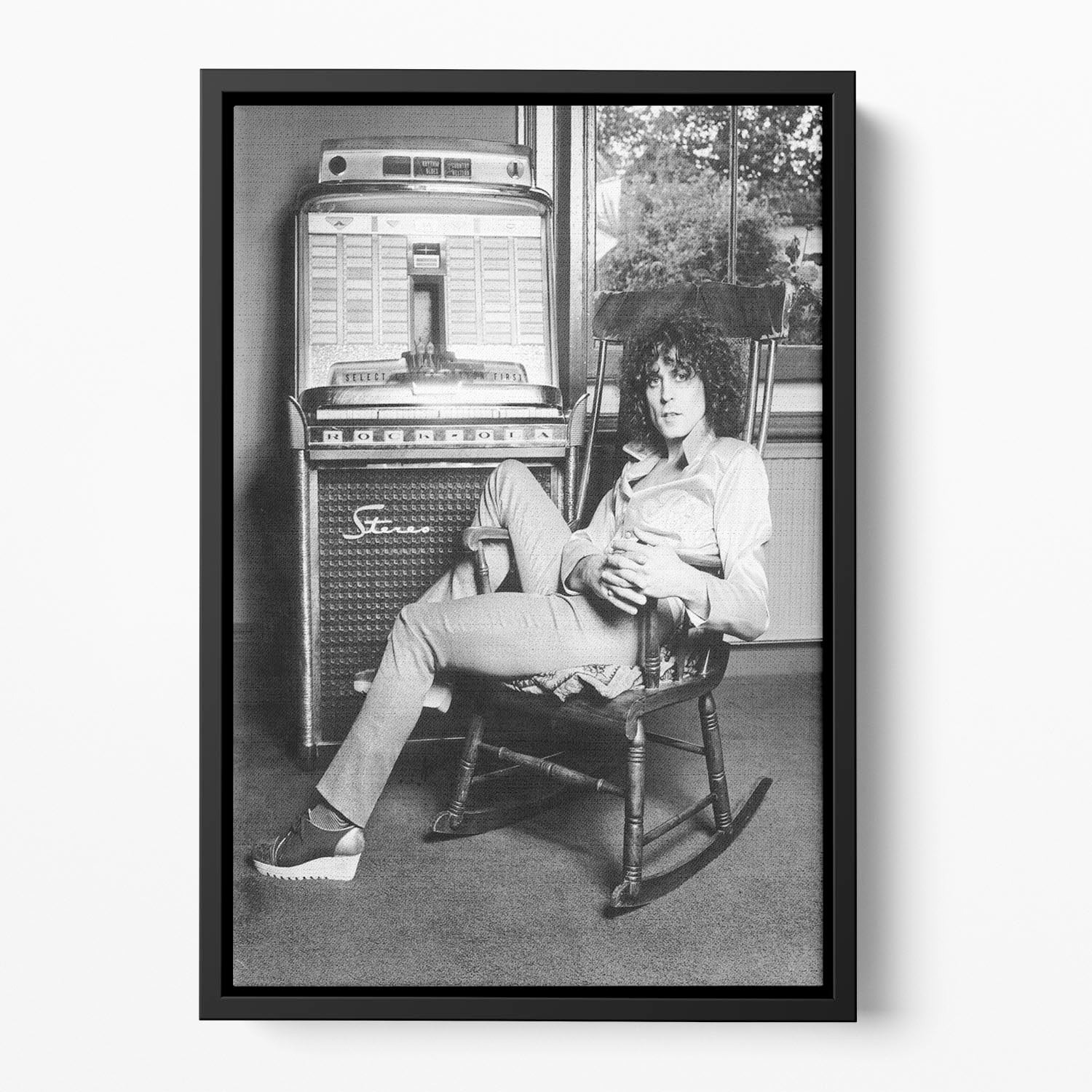 Marc Bolan Floating Framed Canvas - Canvas Art Rocks - 2