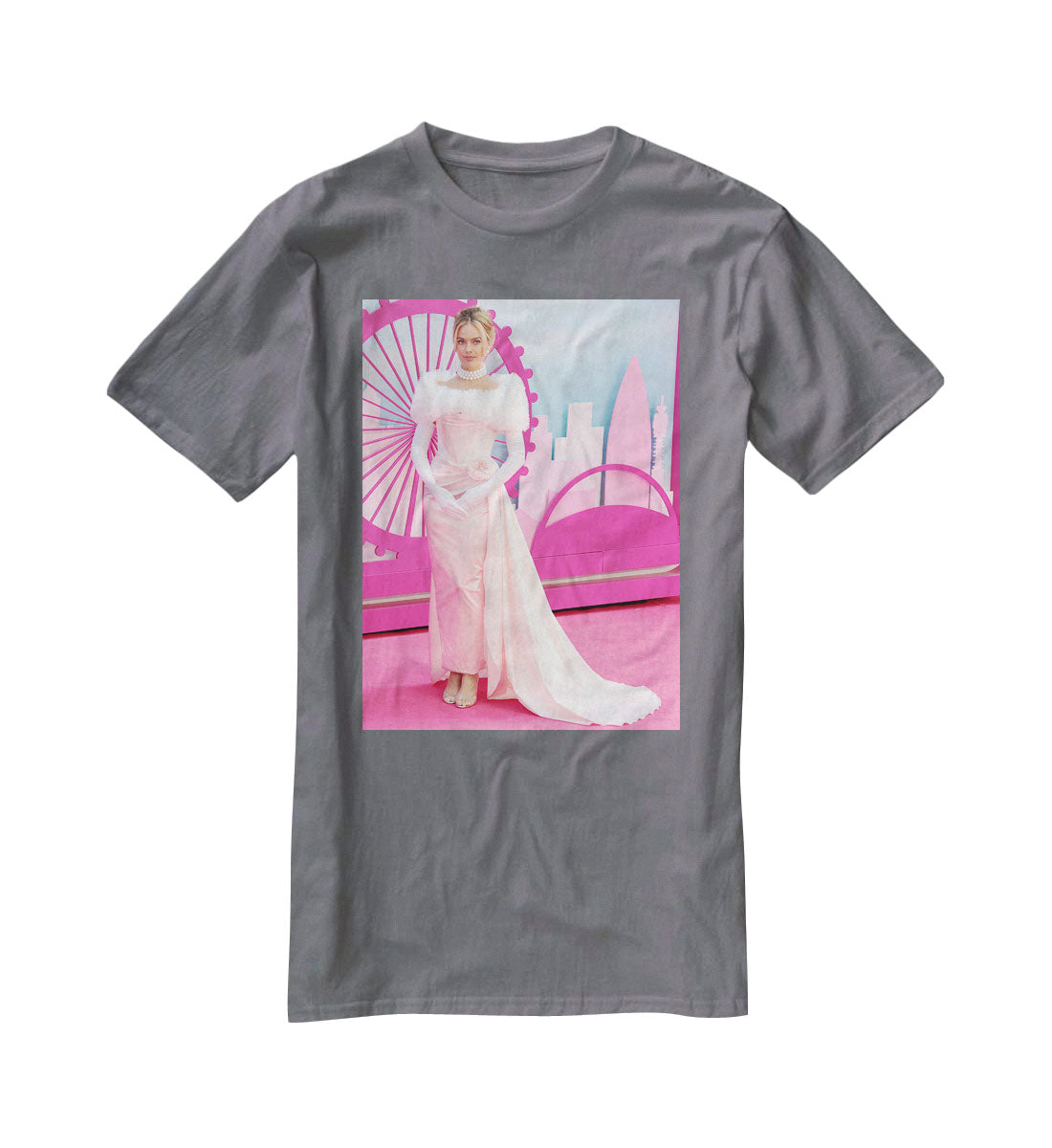 Margot Robbie at the Barbie premiere T-Shirt - Canvas Art Rocks - 3