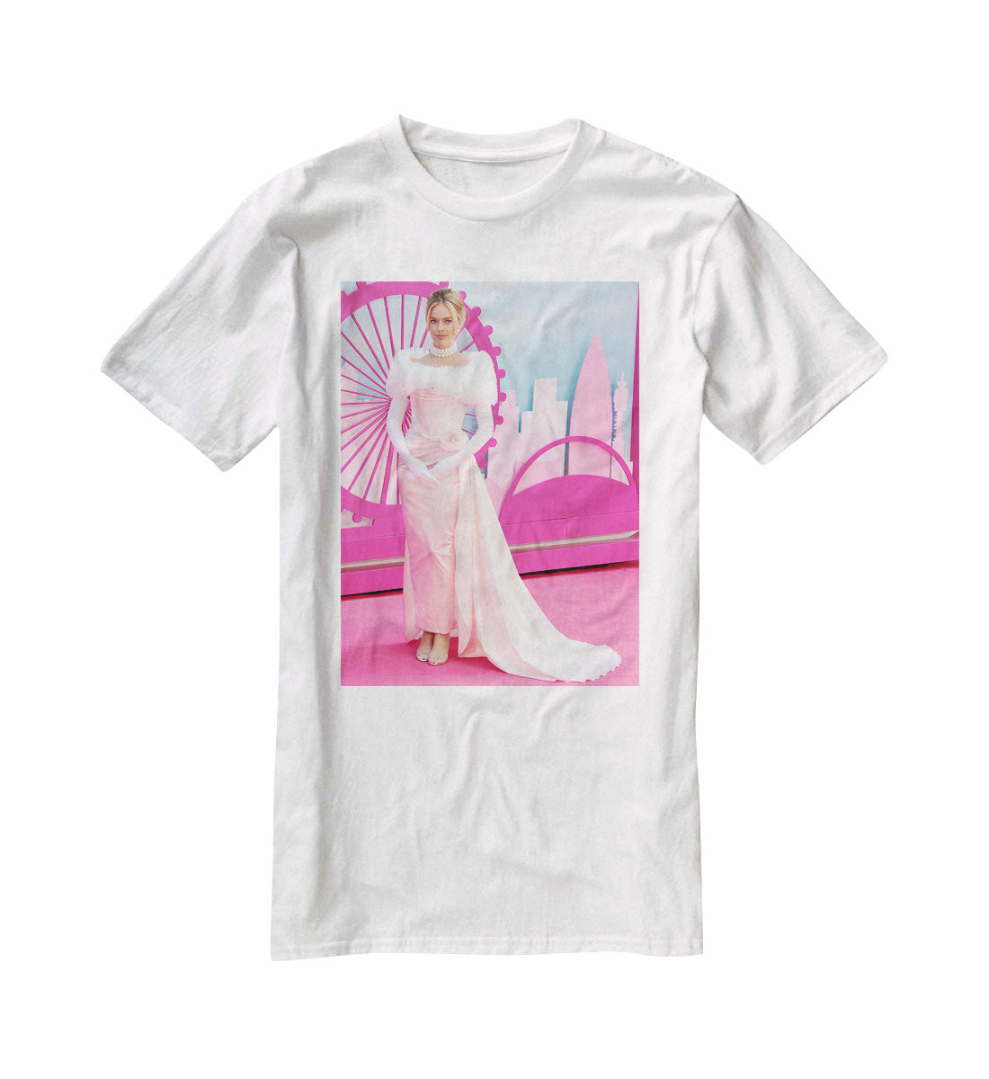 Margot Robbie at the Barbie premiere T-Shirt - Canvas Art Rocks - 5