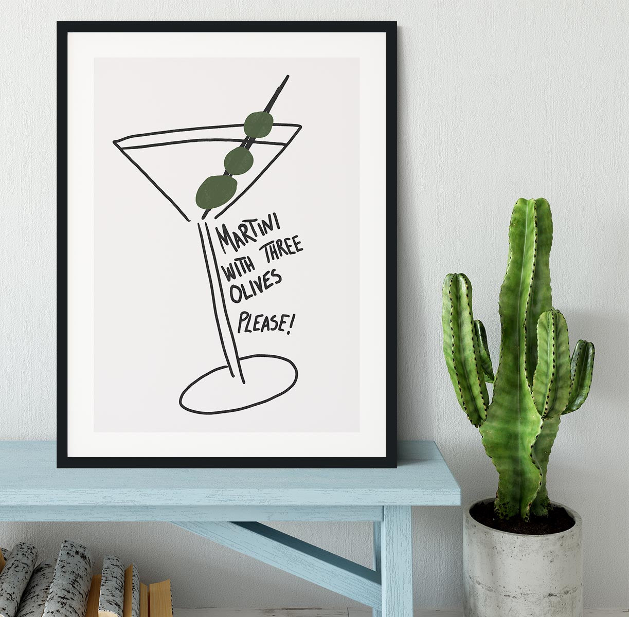 Martini Three Olives Framed Print - Canvas Art Rocks - 1