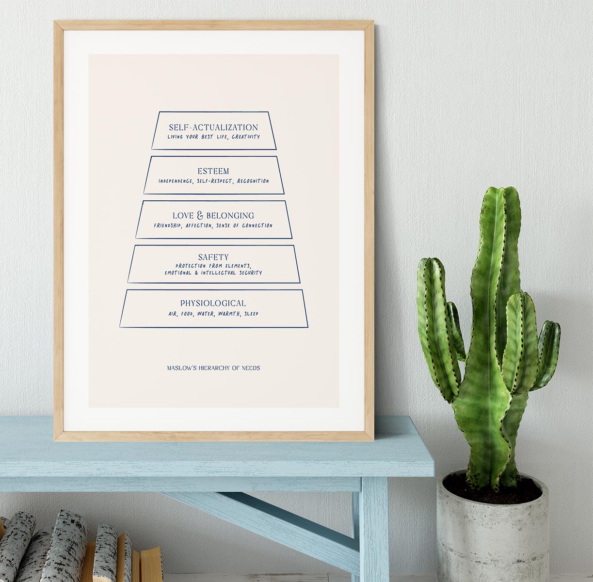 Maslow Framed Print - Canvas Art Rocks - 3