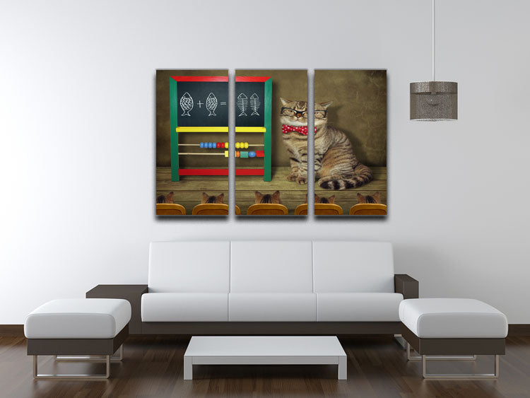 Math lesson 3 Split Panel Canvas Print - 1x - 3