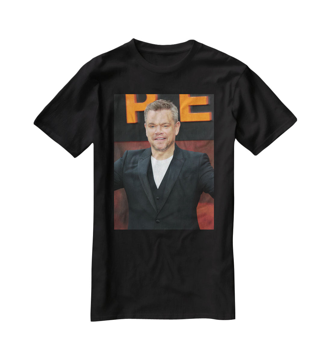 Matt Damon at the Oppenheimer premiere T-Shirt - Canvas Art Rocks - 1