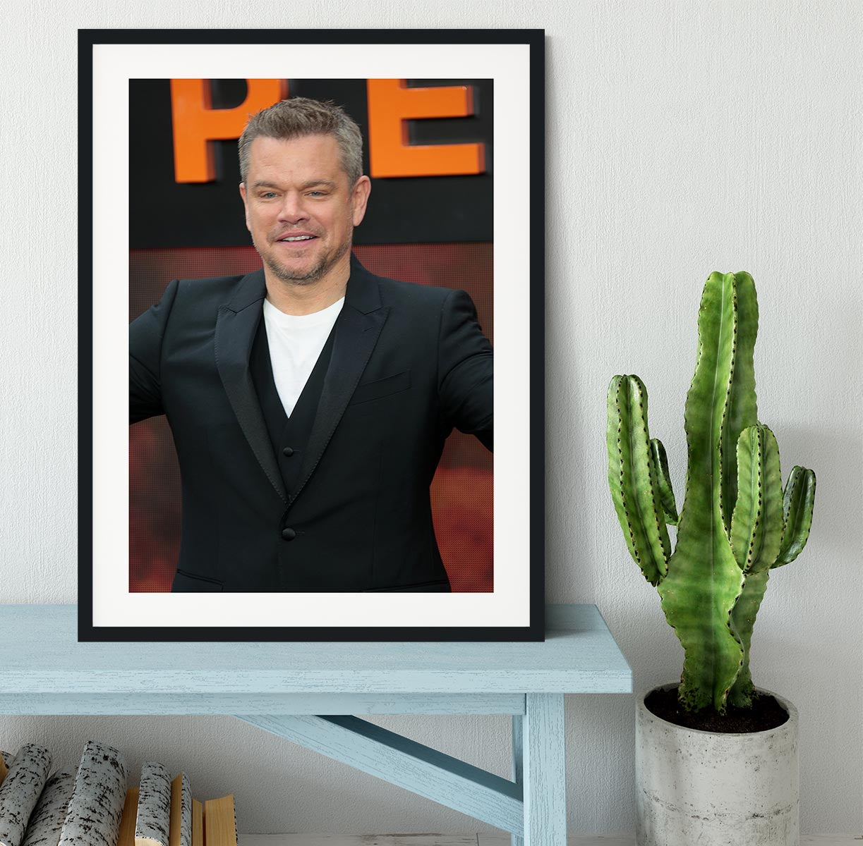 Matt Damon at the Oppenheimer premiere Framed Print - Canvas Art Rocks - 1