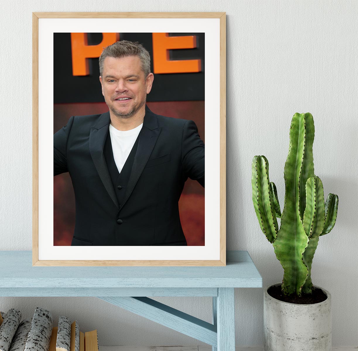 Matt Damon at the Oppenheimer premiere Framed Print - Canvas Art Rocks - 3