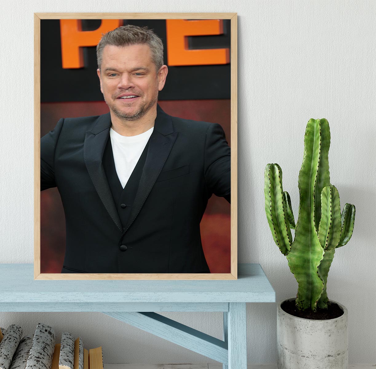 Matt Damon at the Oppenheimer premiere Framed Print - Canvas Art Rocks - 4