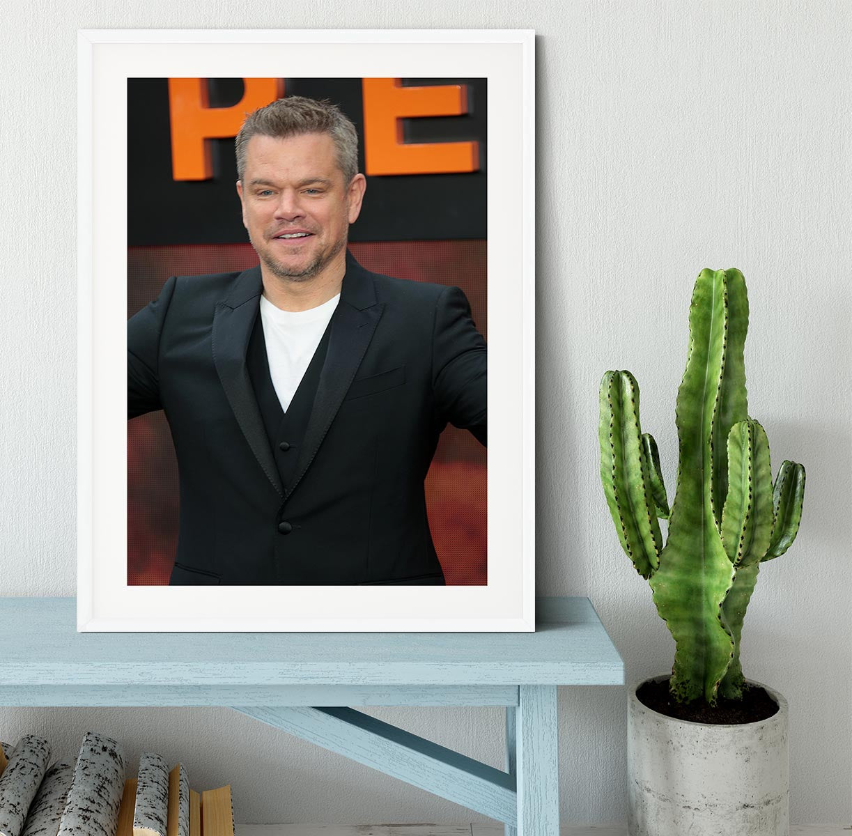 Matt Damon at the Oppenheimer premiere Framed Print - Canvas Art Rocks - 5