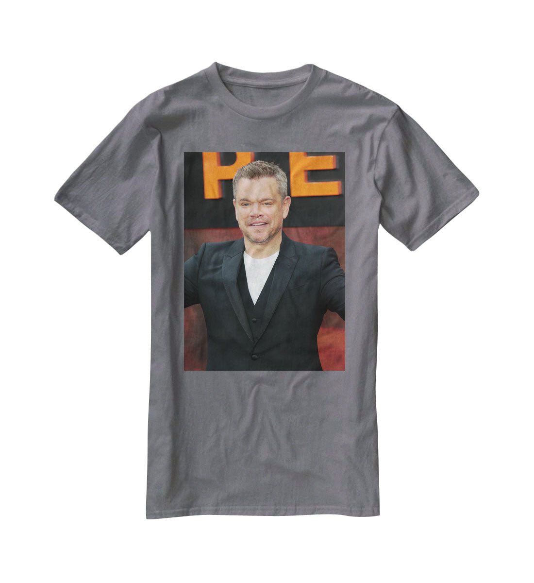 Matt Damon at the Oppenheimer premiere T-Shirt - Canvas Art Rocks - 3