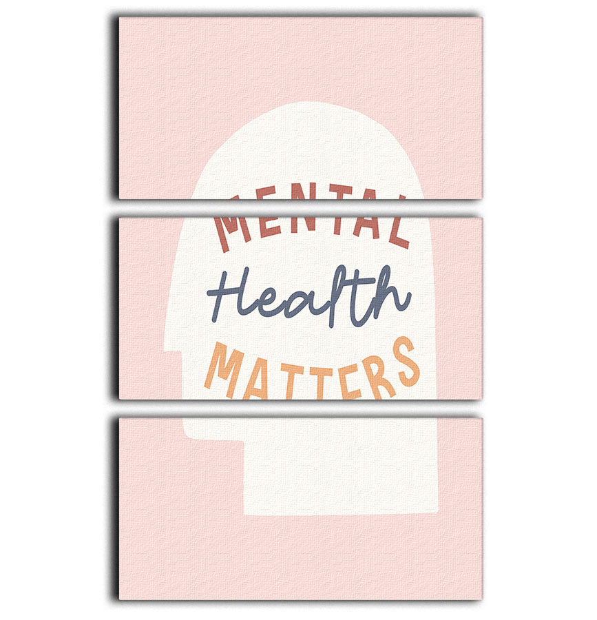 Mental health matters 3 Split Panel Canvas Print - Canvas Art Rocks - 1