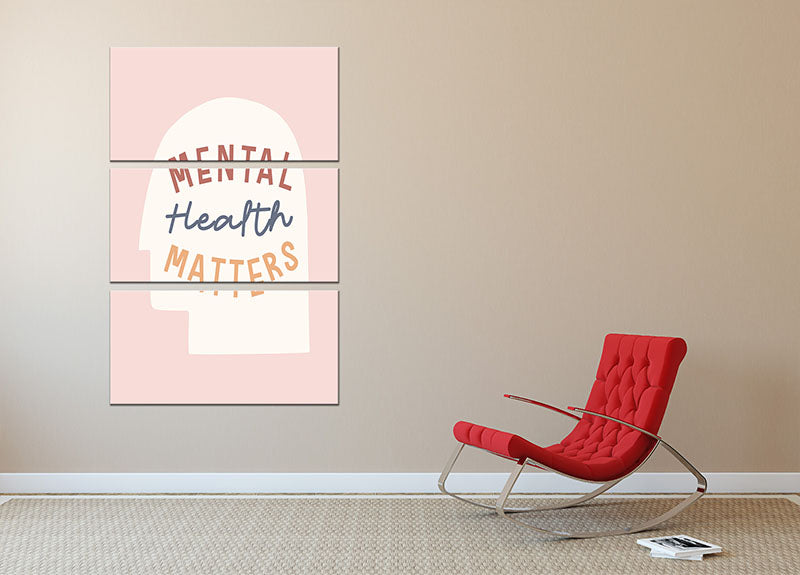 Mental health matters 3 Split Panel Canvas Print - Canvas Art Rocks - 2