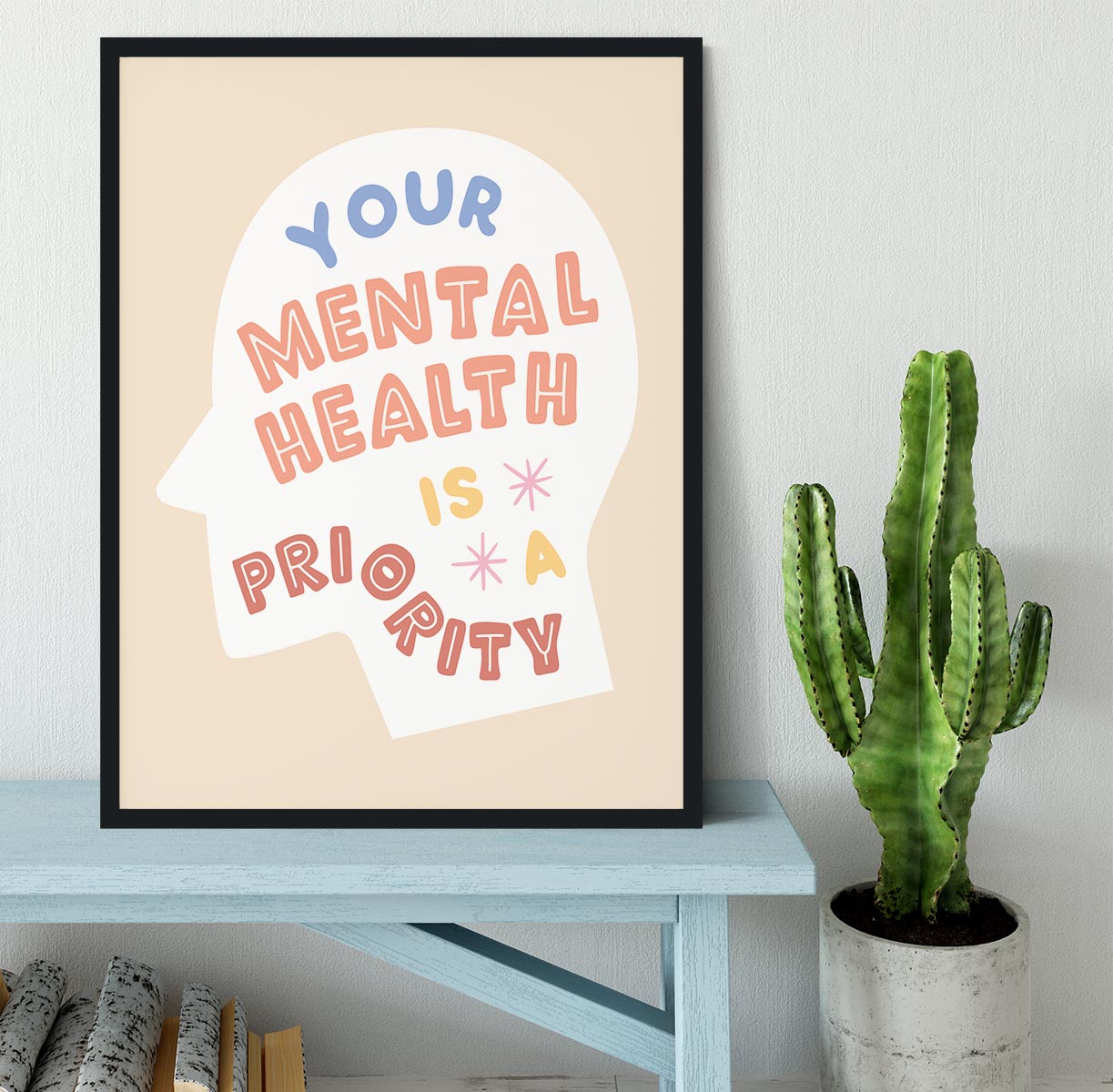 Mental health priority Framed Print - Canvas Art Rocks - 2