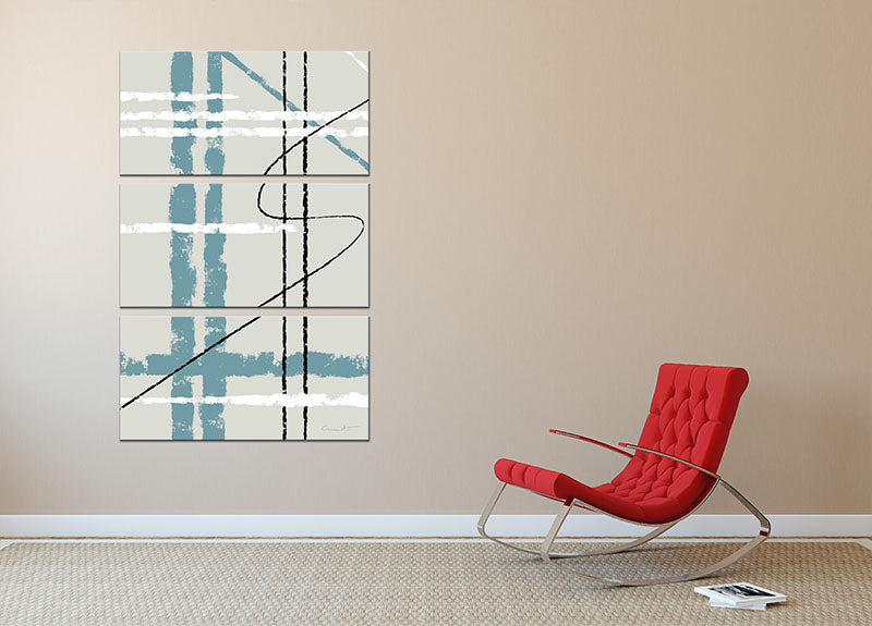 Messy Lines 3 Split Panel Canvas Print - 1x - 2