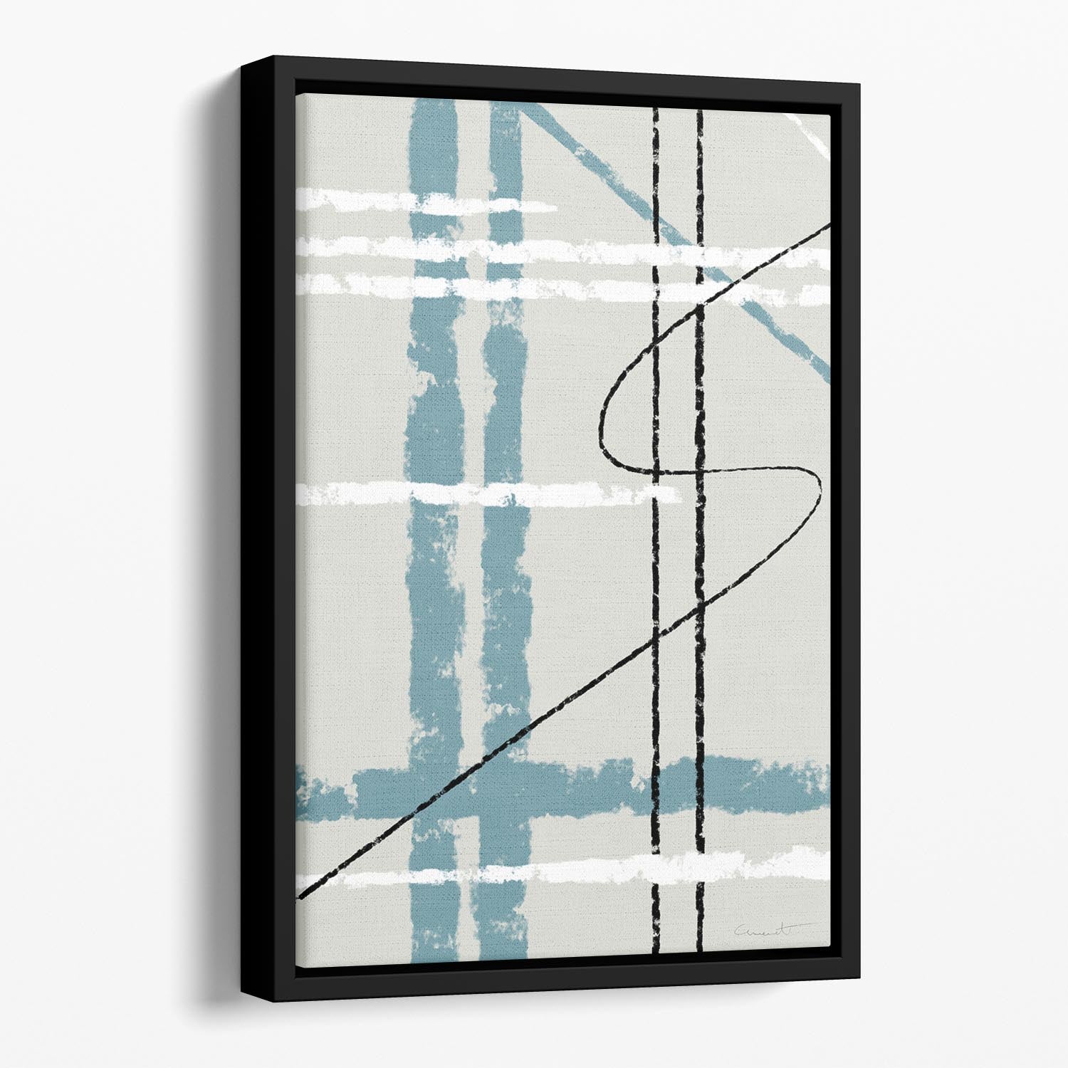 Messy Lines Floating Framed Canvas - 1x - 1