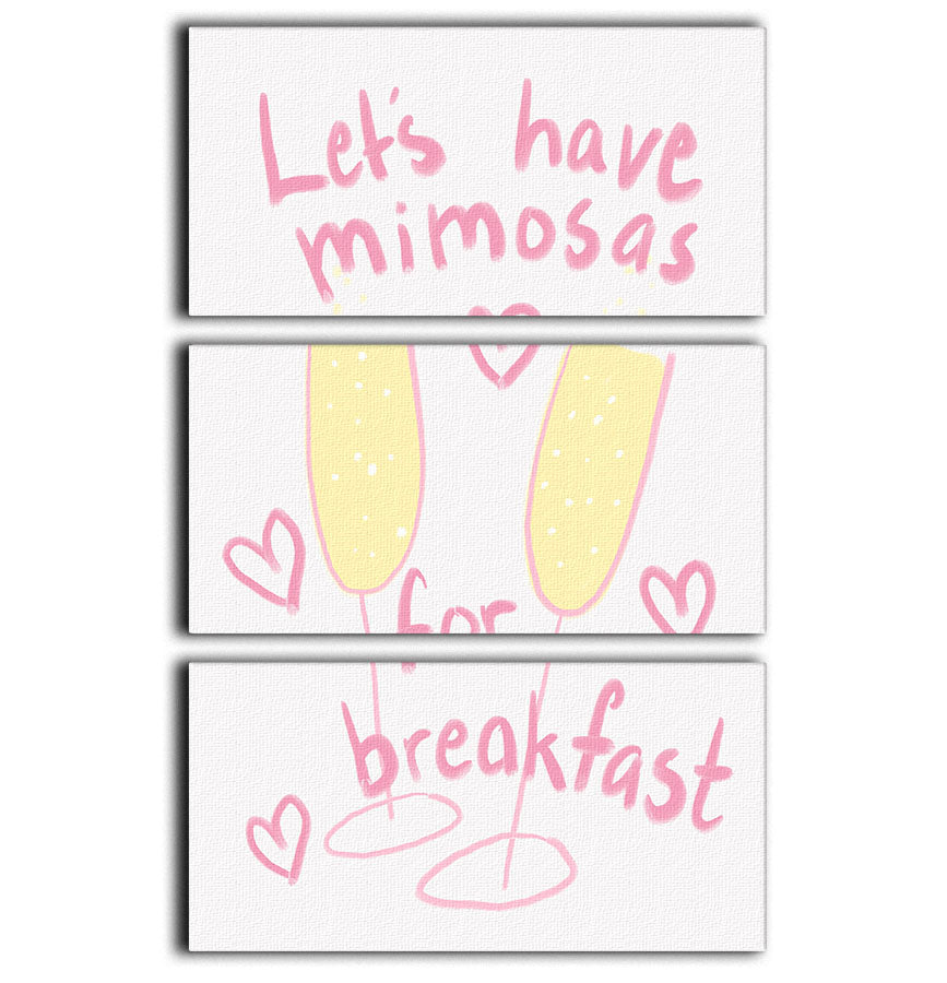 Mimosas 3 Split Panel Canvas Print - Canvas Art Rocks - 1