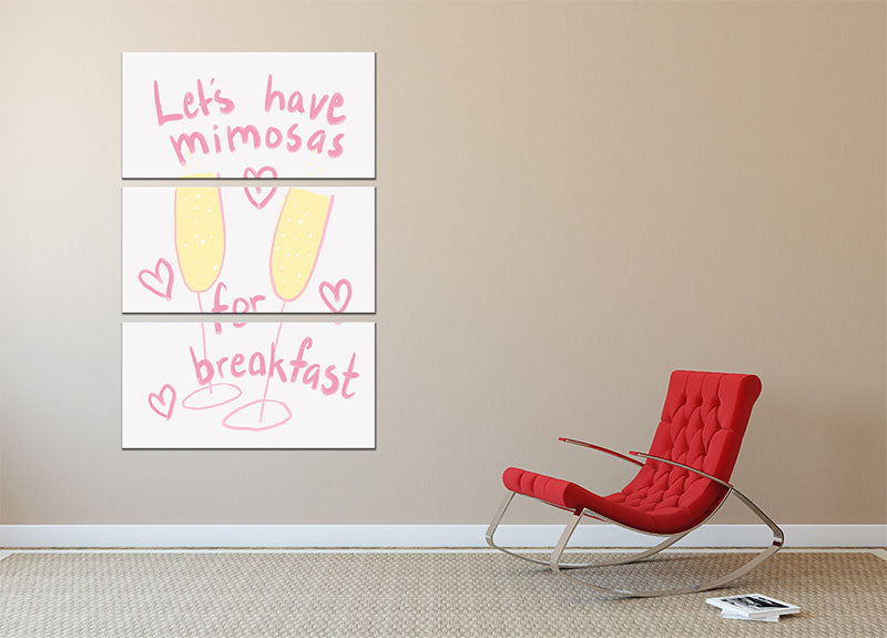 Mimosas 3 Split Panel Canvas Print - Canvas Art Rocks - 2