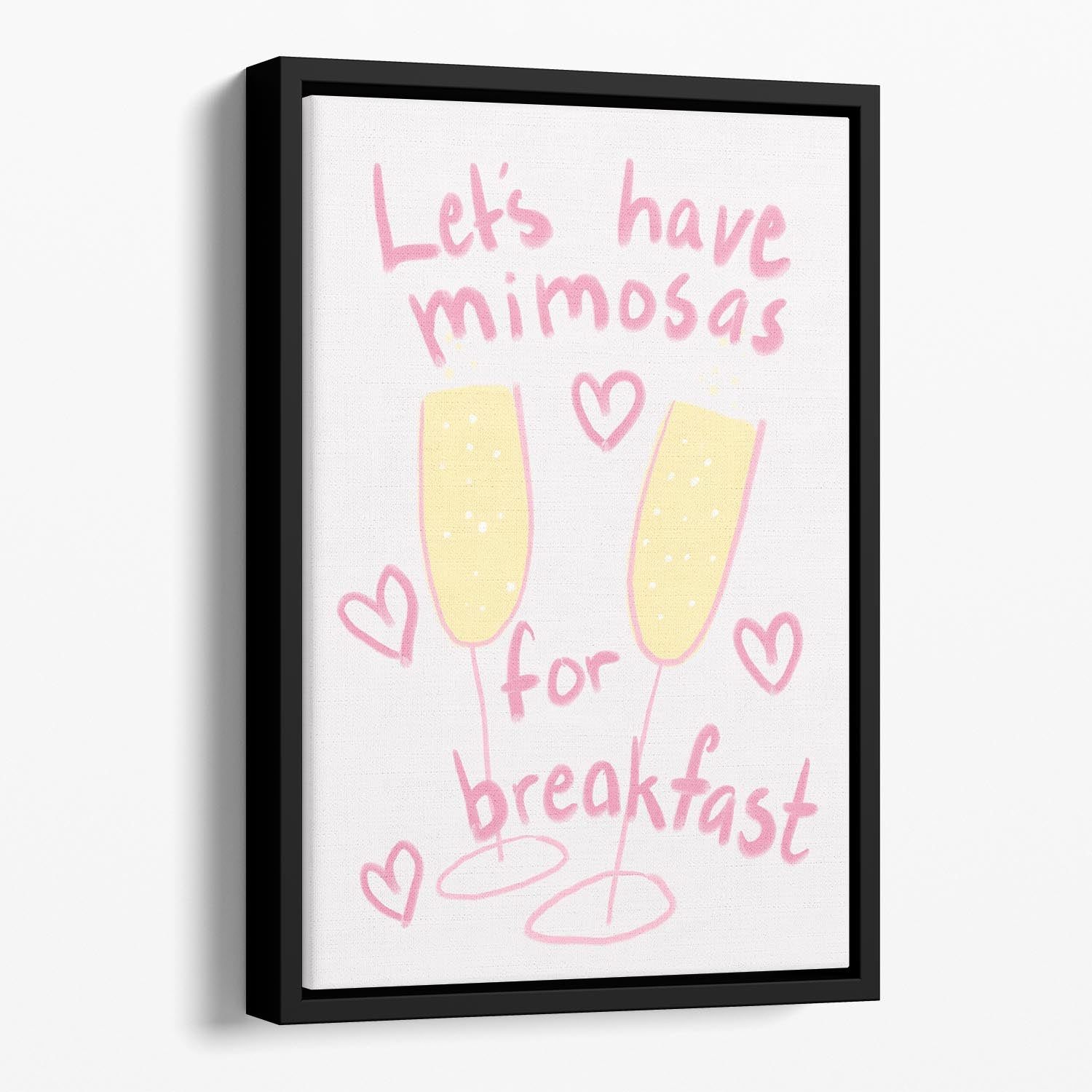 Mimosas Floating Framed Canvas - Canvas Art Rocks - 1