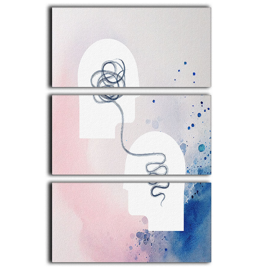 Mind 3 Split Panel Canvas Print - Canvas Art Rocks - 1