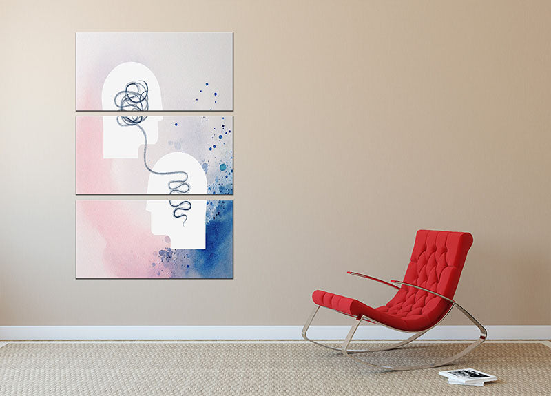 Mind 3 Split Panel Canvas Print - Canvas Art Rocks - 2