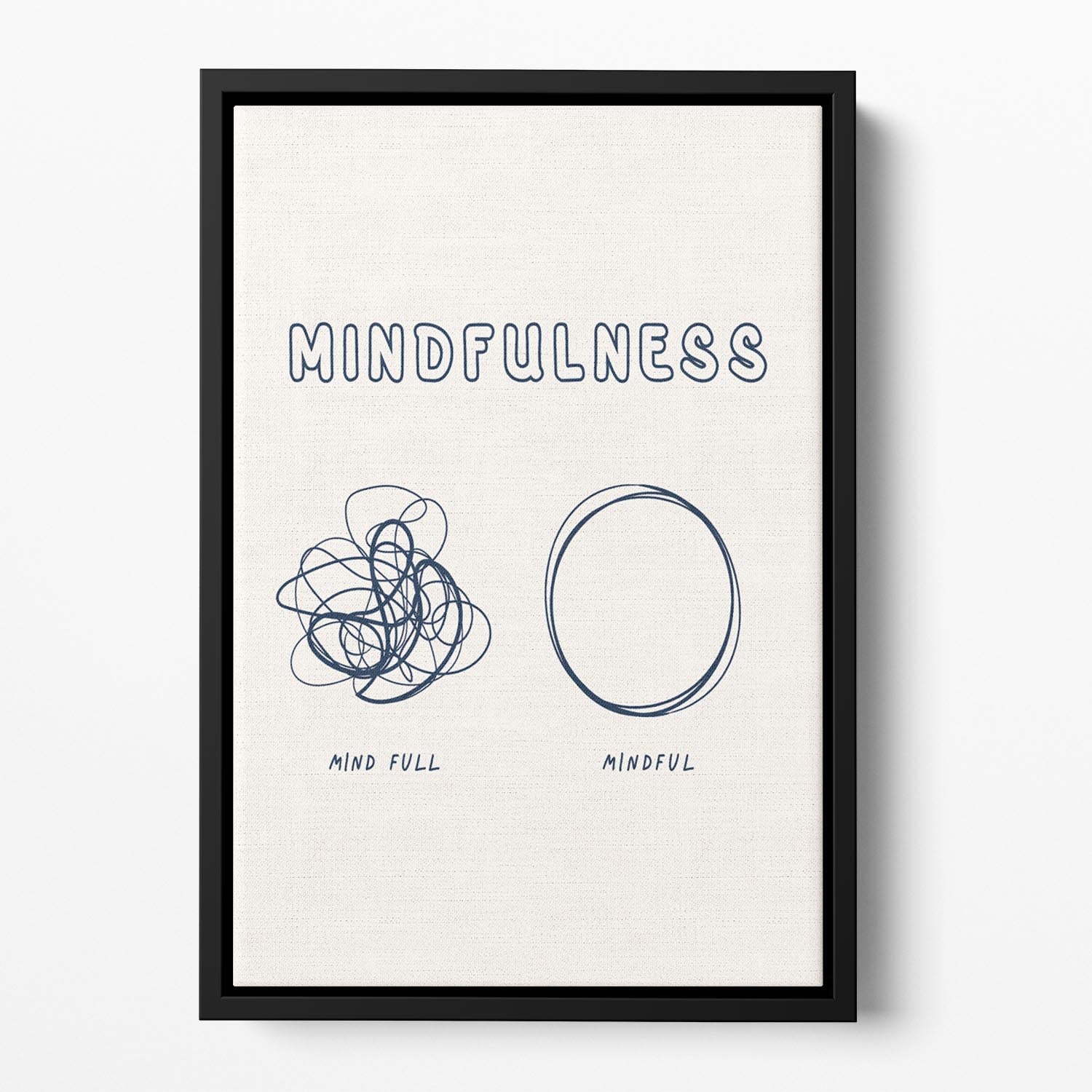 Mindfulness Floating Framed Canvas - Canvas Art Rocks - 2