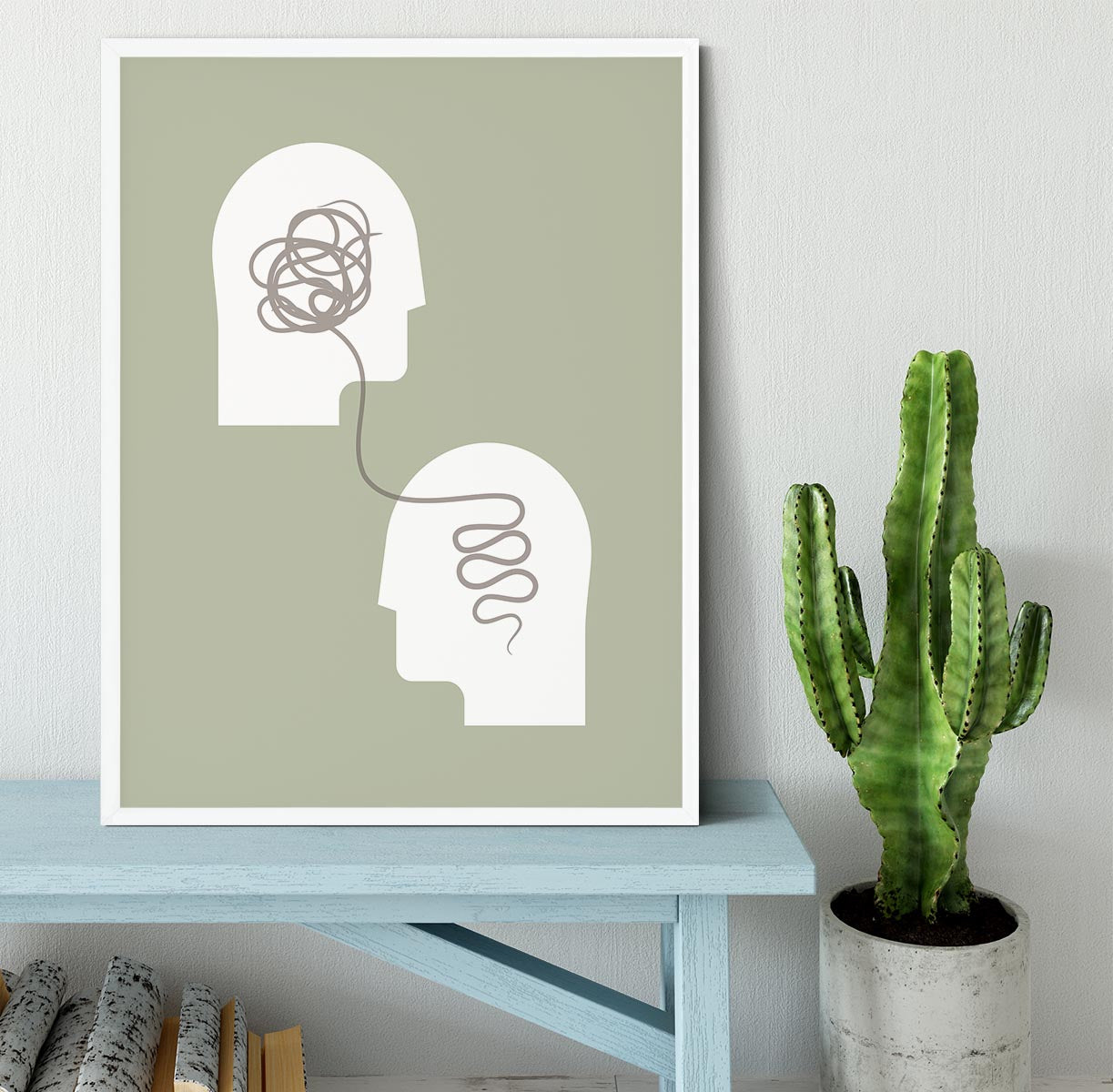 Minds Interlinked Framed Print - Canvas Art Rocks -6