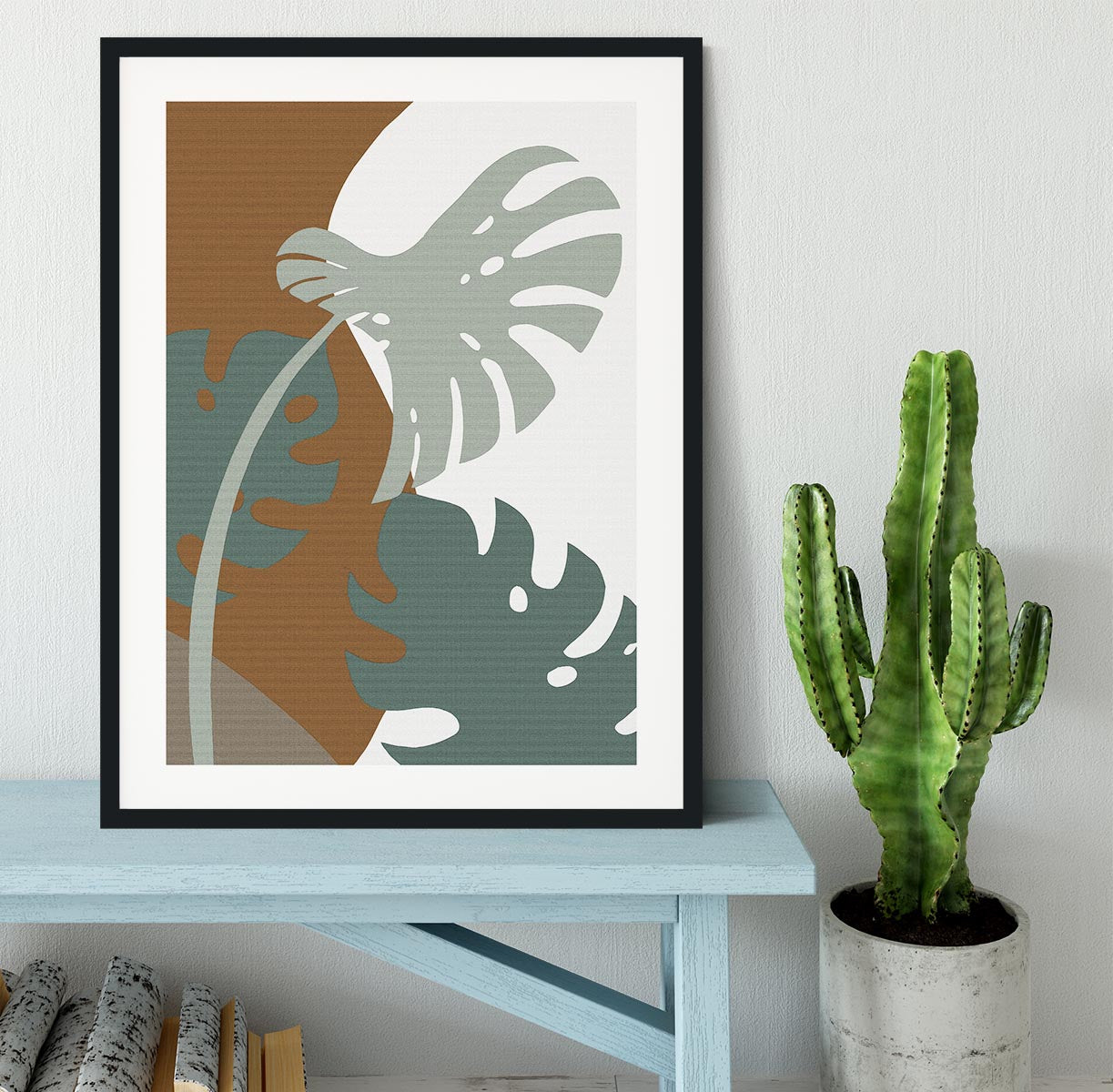 Monstera Cut Out Framed Print - 1x - 1