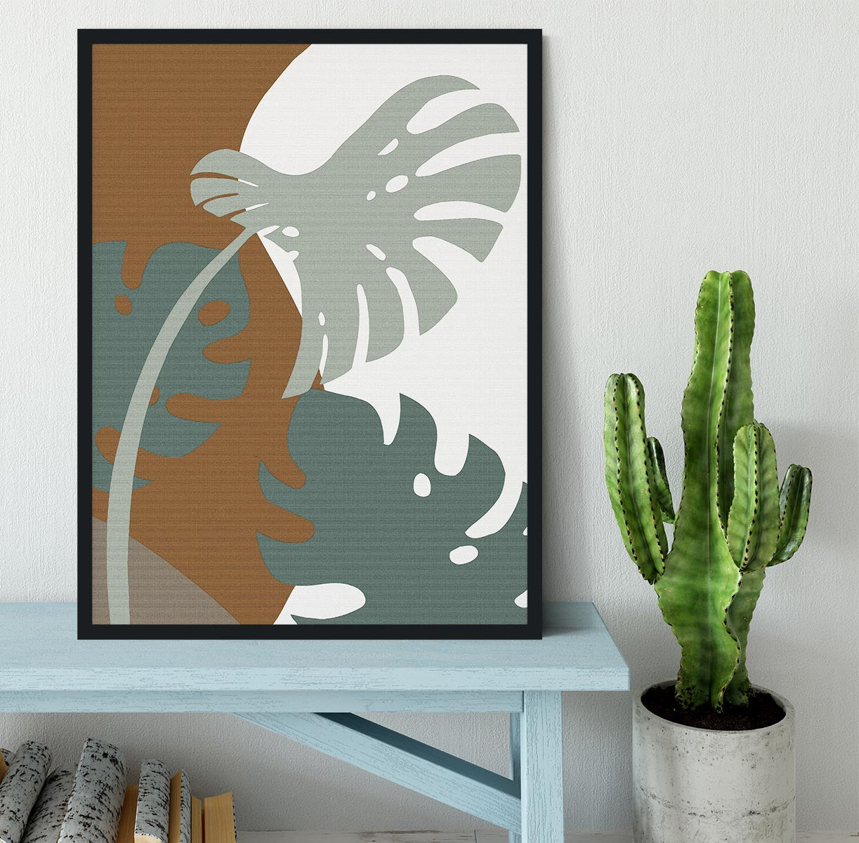 Monstera Cut Out Framed Print - 1x - 2