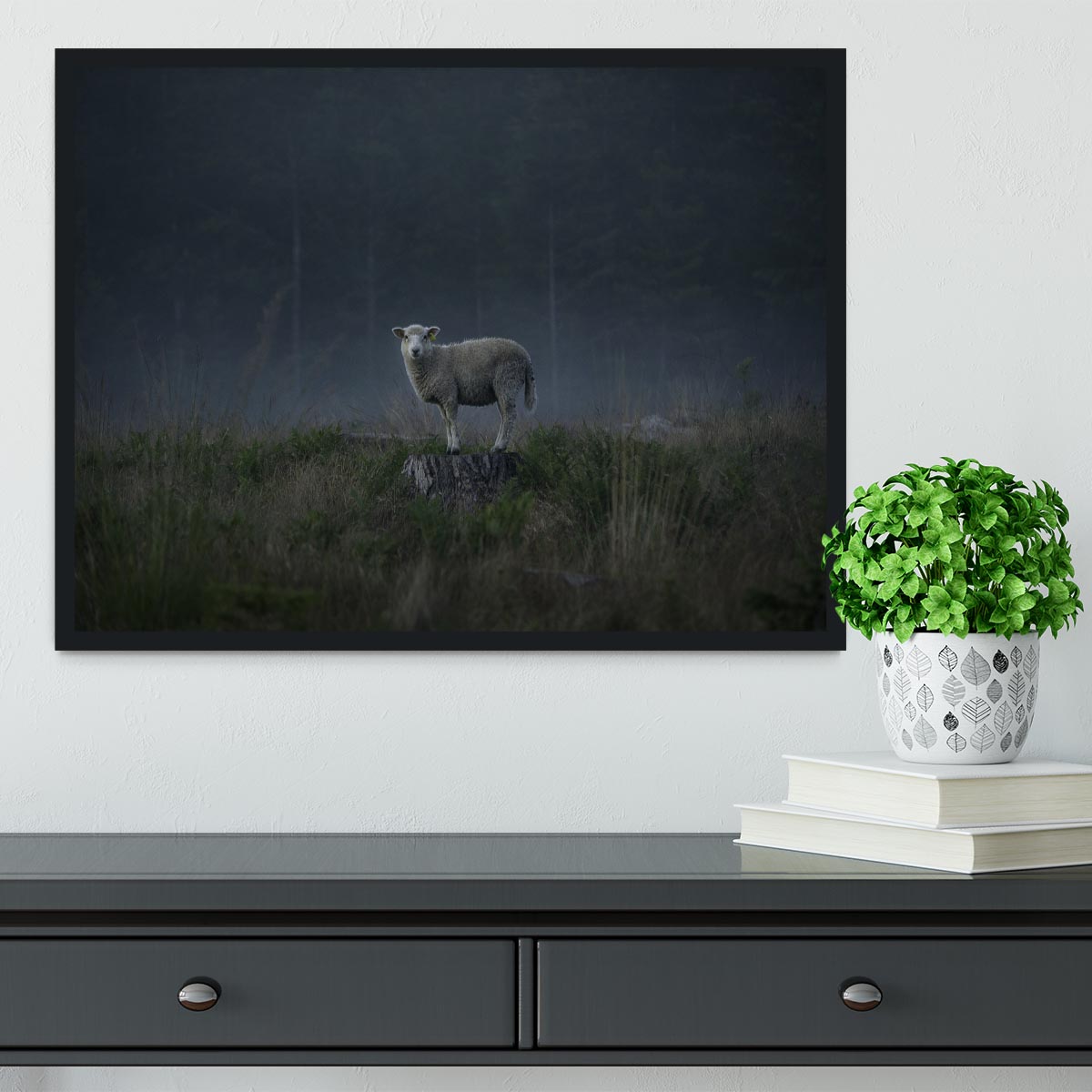 Moody sheep Framed Print - 1x - 2