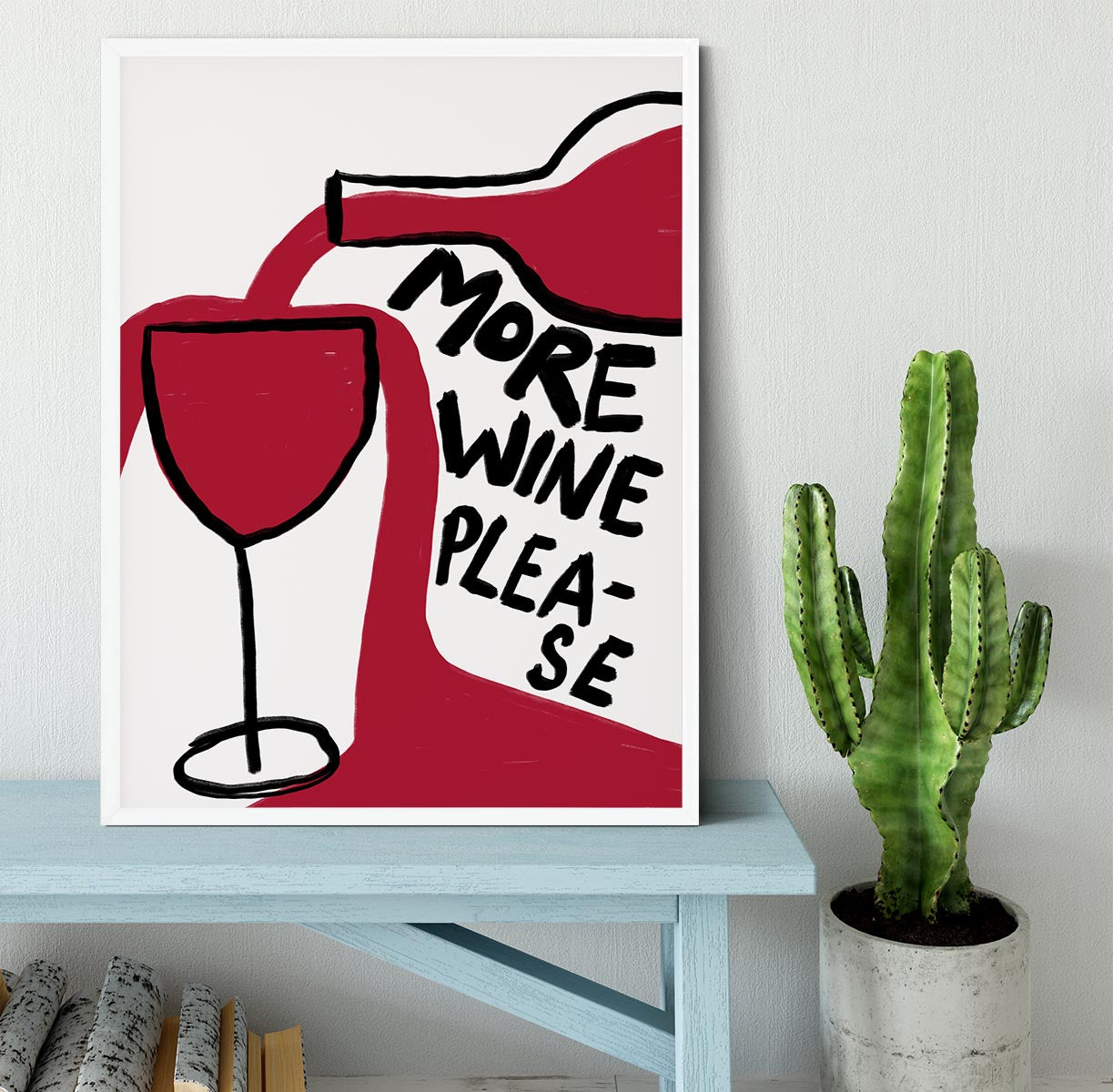 More Wine Please Framed Print - Canvas Art Rocks -6