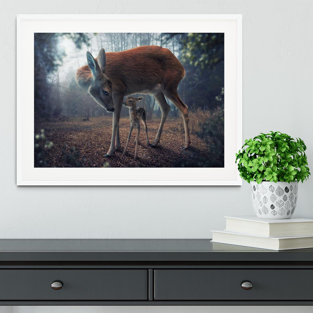 Mother and Fawn Framed Print - 1x - 5