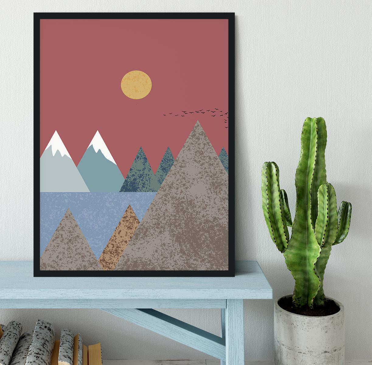 Mountain landscape Framed Print - 1x - 2