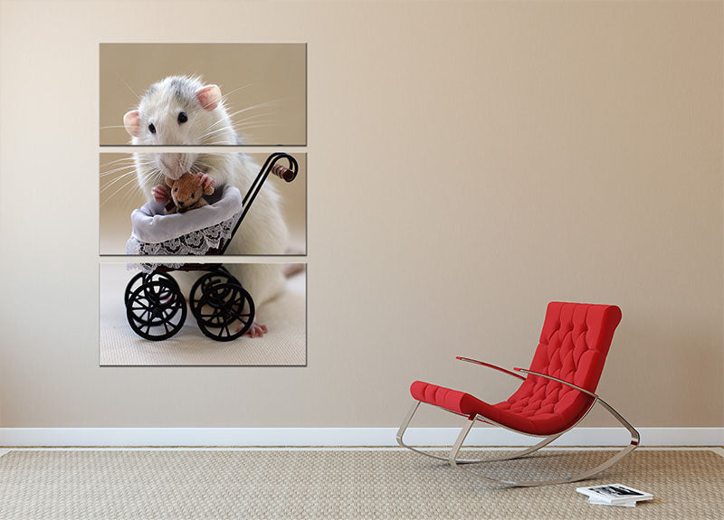 My teddybear 3 Split Panel Canvas Print - 1x - 2