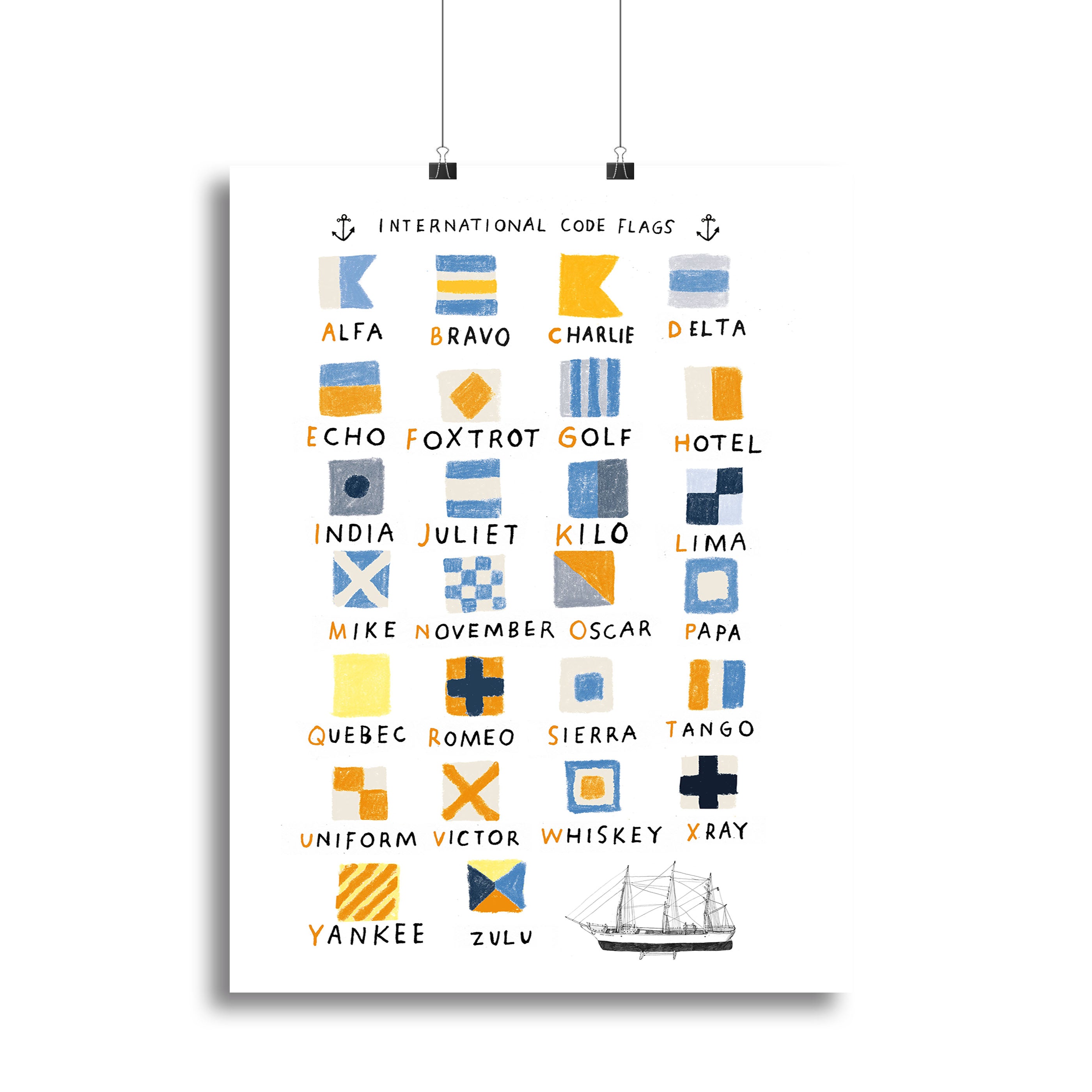 Nautical Flags Canvas Print or Poster - 1x - 2