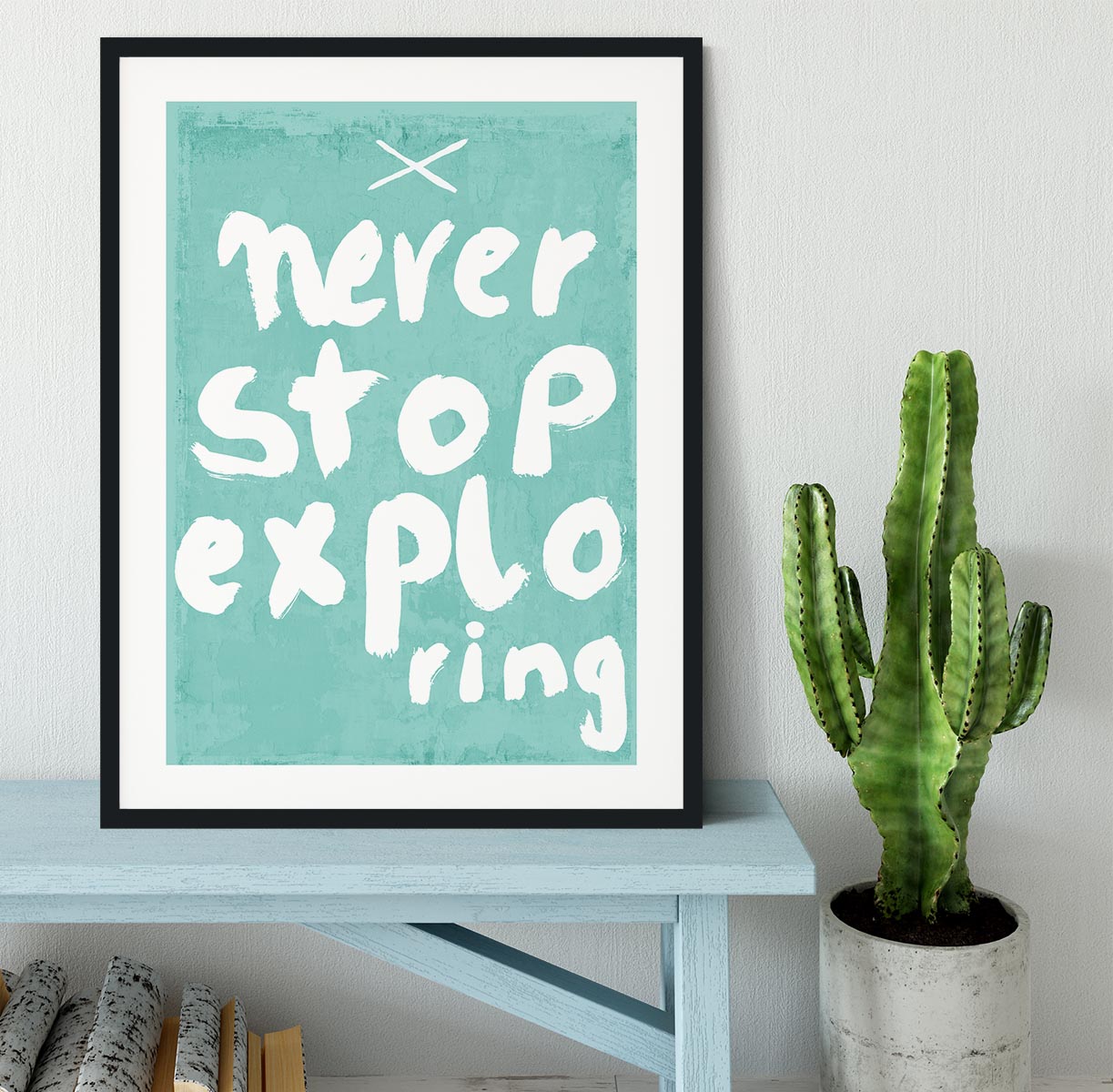 Never Stop Exploring Framed Print - 1x - 1