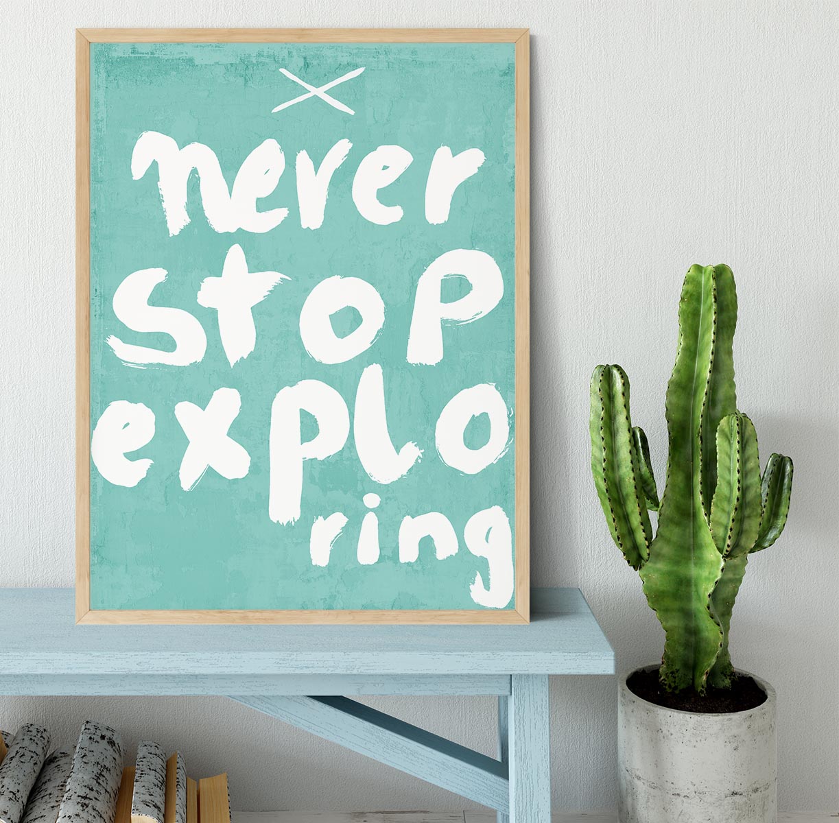 Never Stop Exploring Framed Print - 1x - 4