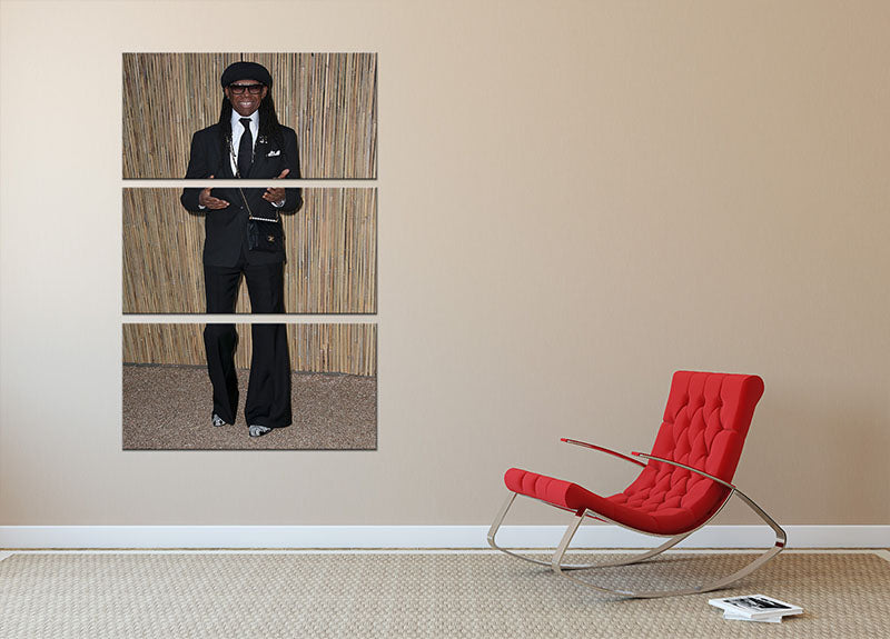 Nile Rodgers 3 Split Panel Canvas Print - Canvas Art Rocks - 2