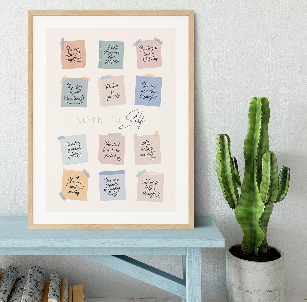 Note To Self Framed Print - Canvas Art Rocks - 3