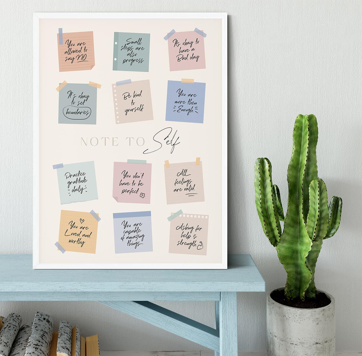 Note To Self Framed Print - Canvas Art Rocks -6